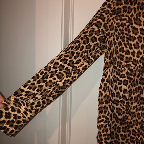 Zara long blouse in leopard print size L - Picture 3 of 3